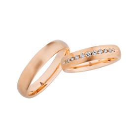 Roségold, Ringe, Christian Bauer Trauring-Set 0245471-0280169