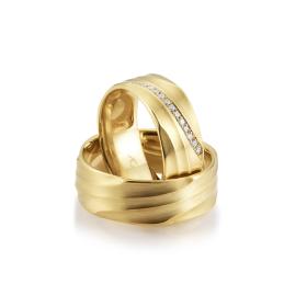 Gelbgold, Ringe, August Gerstner Trauring Exclusiv-Kollektion 4/28478/8-28478/8