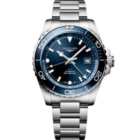 Herrenuhr, Longines HYDROCONQUEST GMT L3.890.4.96.6