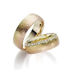 Rotgold, Ringe, August Gerstner Trauring Exclusiv-Kollektion 4/28606/7-28606/7