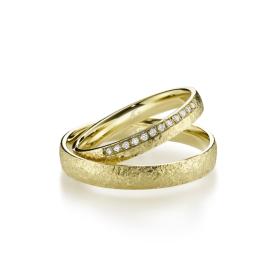 Gelbgold, Ringe, August Gerstner Trauring Exclusiv-Kollektion 4/28698/3-28698/3,5