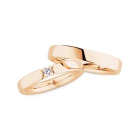 Roségold, Ringe, Christian Bauer Trauring-Set 0241689-0280159