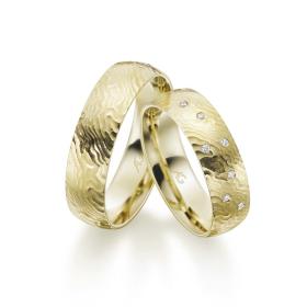 Gelbgold, Ringe, August Gerstner Trauring Exclusiv-Kollektion 4/28682/6-28682/6