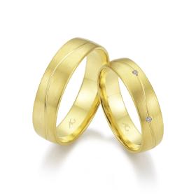 Gelbgold, Ringe, August Gerstner Trauring Exclusiv-Kollektion 4/28668/5,5-28668/5,5