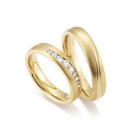 Gelbgold, Ringe, August Gerstner Trauring Exclusiv-Kollektion 4/28475/4,5-28475/4,5