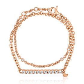 Roségold, Armschmuck, Cervera Barcelona Twisted Armband  P857BC/OR