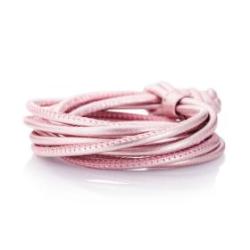 Leder, Armschmuck, Capolavoro Armband Kalbsleder AB0000108.ROSA-MET