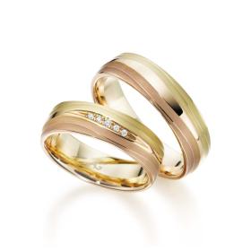 Rotgold, Ringe, August Gerstner Trauring Exclusiv-Kollektion 4/28717/6-28717/6