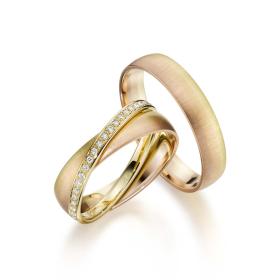 Rotgold, Ringe, August Gerstner Trauring Exclusiv-Kollektion 4/28733/4-28733/4.5