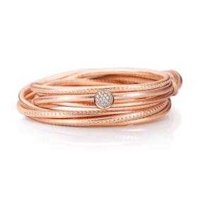 Roségold, Armschmuck, Capolavoro Lederarmband mit Schmuckelement Dolcini AH9B02091