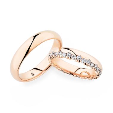 Ringe, Roségold, Christian Bauer Trauring-Set