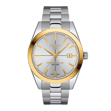 Unisex, Automatik, Tissot Gentleman Powermatic 80 Silicium 18K Goldlünette