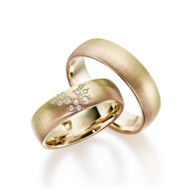 Ringe, Rotgold, August Gerstner Trauring Exclusiv-Kollektion