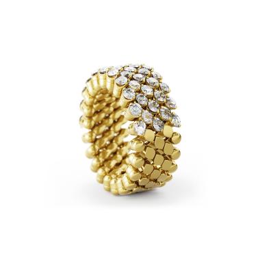 Ringe, Gelbgold, Serafino Consoli Brevetto Multi-Size Ring