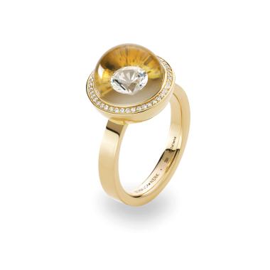 Ringe, Gelbgold, Schmuckwerk Glasklar Ring