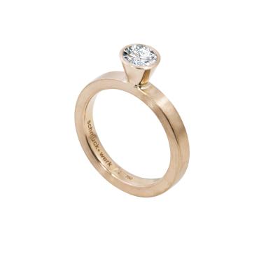 Ringe, Rotgold, Schmuckwerk Alpen Solitairering