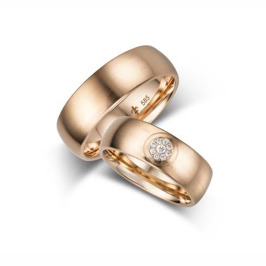 Ringe, Roségold, Giloy Trauringe Giloy36