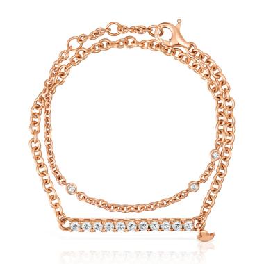 Armschmuck, Roségold, Cervera Barcelona Twisted Armband 