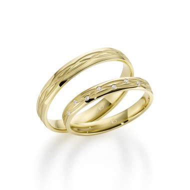 Ringe, Gelbgold, August Gerstner Trauring Exclusiv-Kollektion